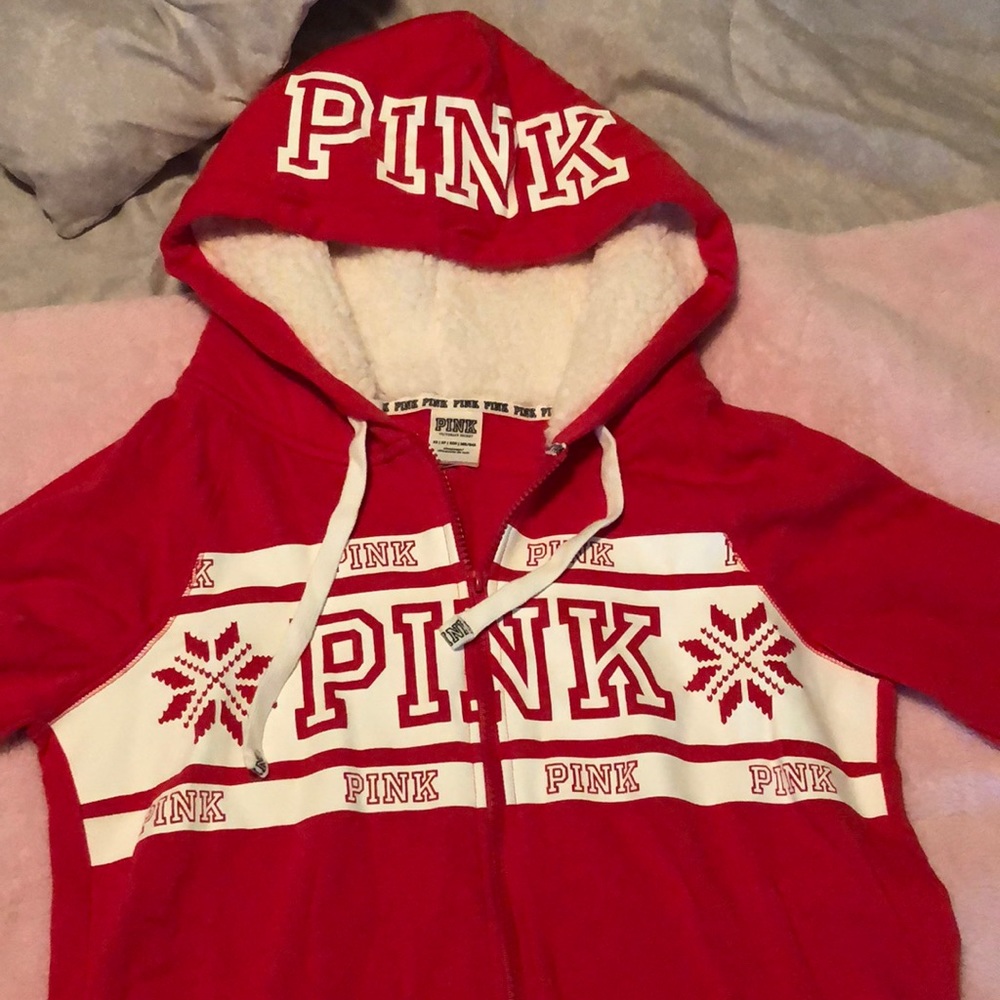 PINK by VS Sherpa onesie